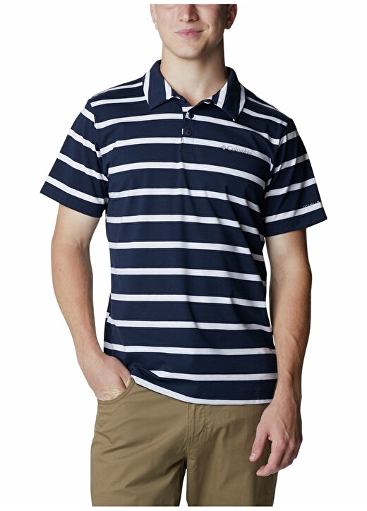 Columbia Lacivert Erkek Çizgili Polo T-Shirt 1990591464 464 AO8 1