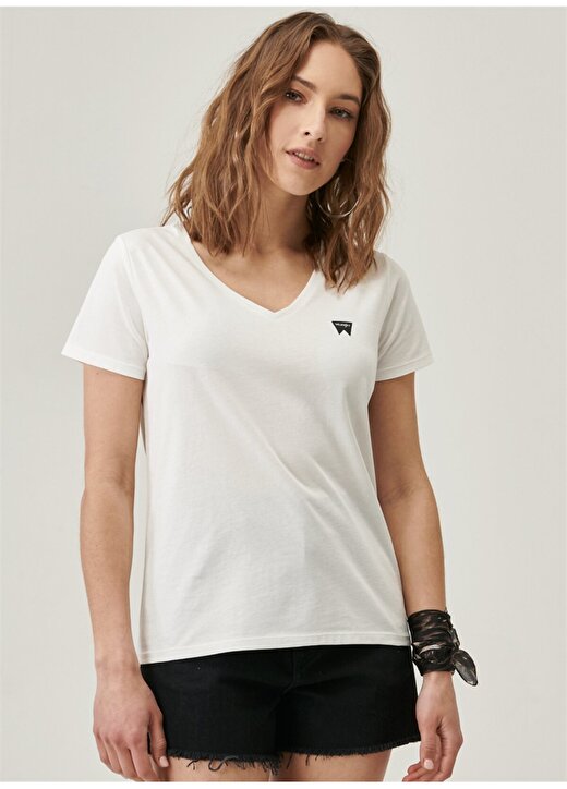 Wrangler Bisiklet Yaka Beyaz Kadın T-Shirt W221022102 2