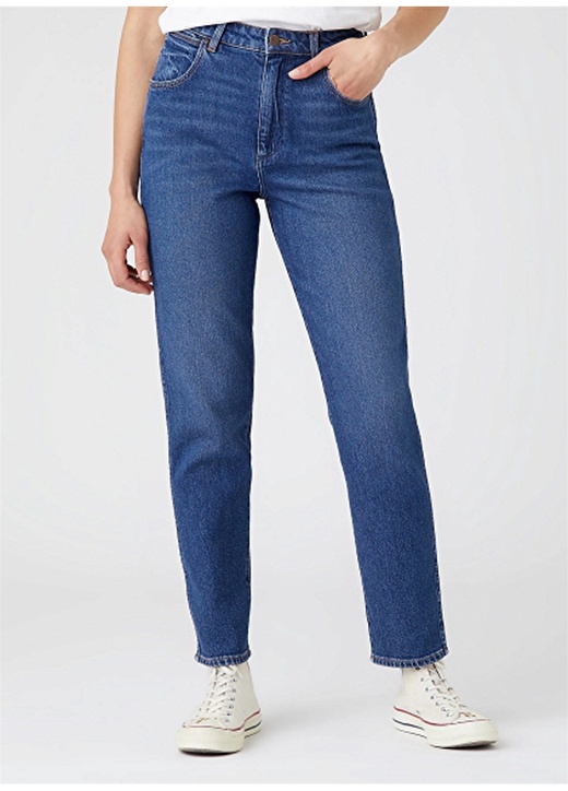 Wrangler Yüksek Bel Mom Fit Kadın Denim Pantolon W2463841E 2