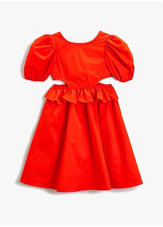 Koton Kırmızı Kız Çocuk Elbise 2SKG80075AW 4
