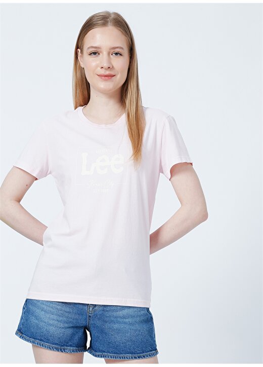 Lee L42LEHSU Bisiklet Yaka Regular Fit Lila Kadın T-Shirt 1