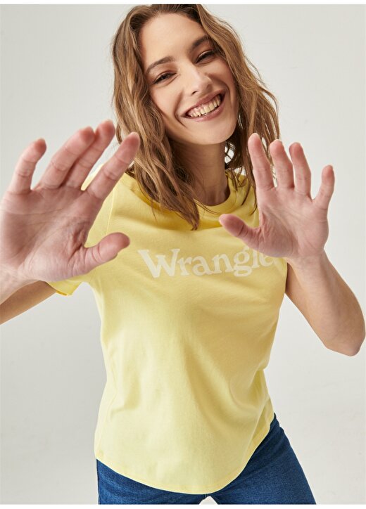 Wrangler Bisiklet Yaka Sarı Kadın T-Shirt W7N4GHY19 4