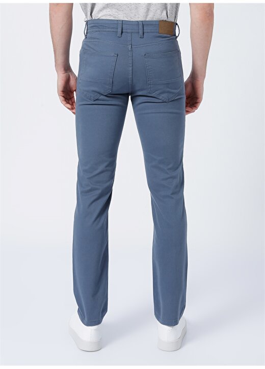 Privé 4BX012220003 Normal Bel Slim Fit Gri - Mavi Erkek Pantolon 4