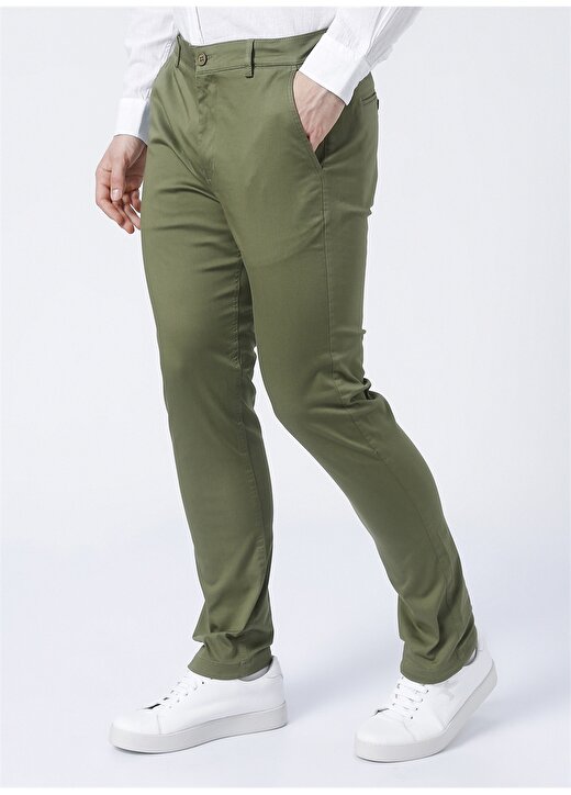 Wrangler Normal Bel Slim Fit Haki Erkek Chino Pantolon W221306801_ Chino Pantolon 3