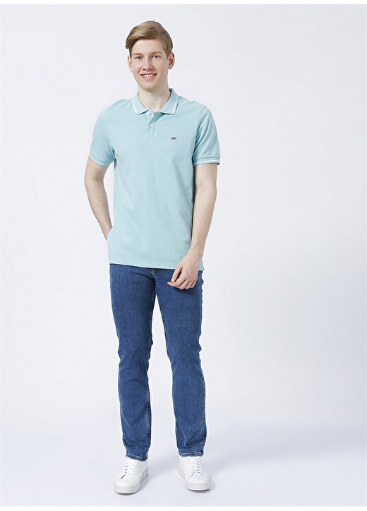 Lee Açık Mavi Erkek Polo T-Shirt L61ARLUD_ Polo T-Shirt 2
