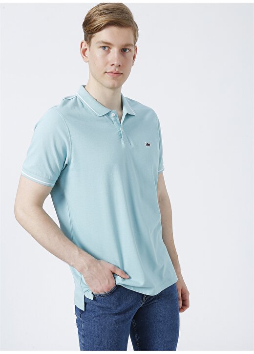 Lee Açık Mavi Erkek Polo T-Shirt L61ARLUD_ Polo T-Shirt 3