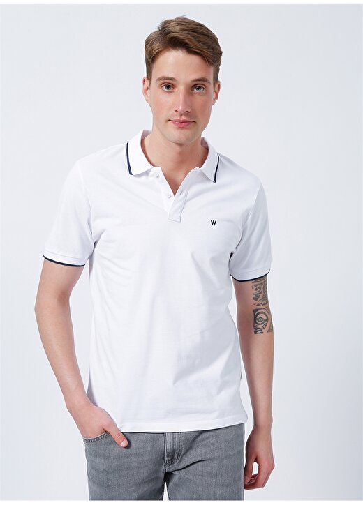 Wrangler Beyaz Erkek Polo T-Shirt W7D5K4XW1_ Polo T-Shirt 3