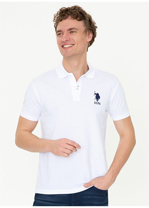 U.S. Polo Assn. G081SZ011.000.1372832 Beyaz Erkek T-Shirt 3
