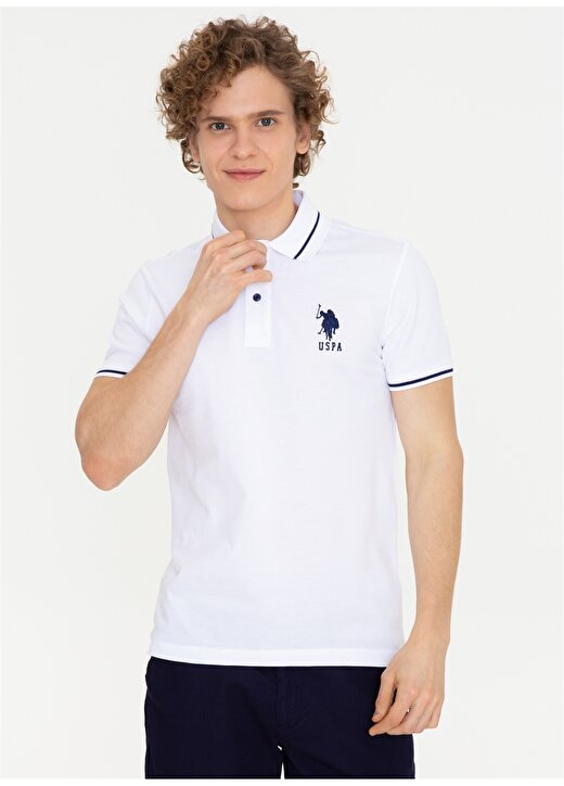 U.S. Polo Assn. G081SZ011.000.1372846 Beyaz Erkek T-Shirt 3