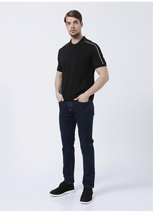 Gualtiero Manuele Giorgi GU22MSS04121 Polo Yaka Slim Fit Siyah Erkek Kazak 2