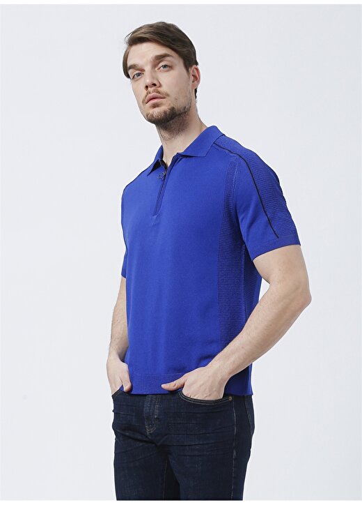 Gualtiero Manuele Giorgi GU22MSS04121 Polo Yaka Slim Fit Saks Erkek Kazak 2