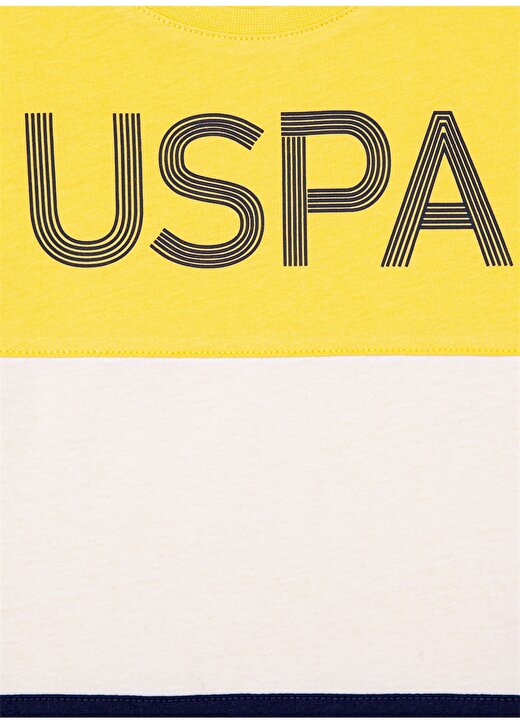 U.S. Polo Assn. Bisiklet Yaka Kısa Kollu Açık Sarı Erkek Çocuk T-Shirt 3