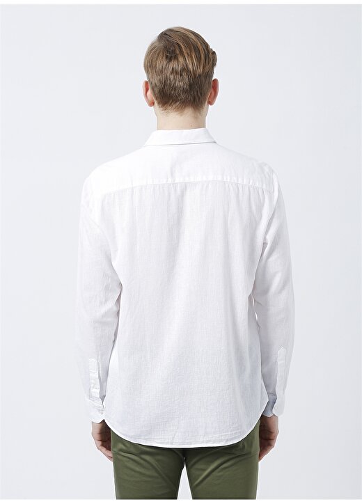 Wrangler Kırık Beyaz Erkek Keten Karışımlı Gömlek W221085102 4