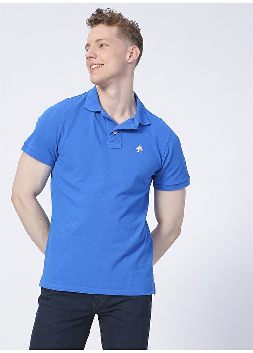 Routefield Düz Mavi Erkek Polo T-Shirt ROUTEFIELD PATRIOT MAVİ POLO TEE 3