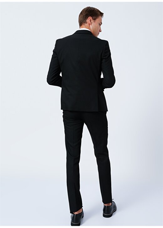 Süvari Normal Bel Slim Fit Siyah Erkek Takım Elbise TK1020000216 4