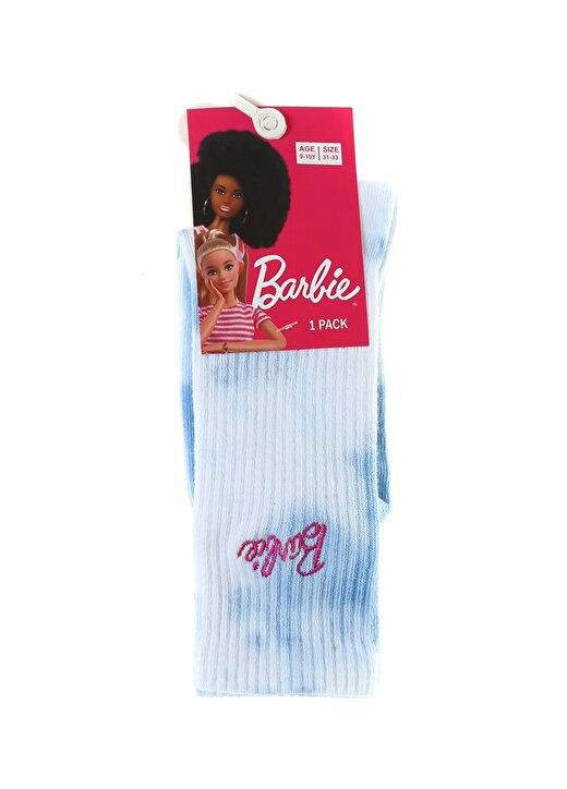 Barbie Mavi Kız Çocuk Soket Çorap BARBIE2201 1