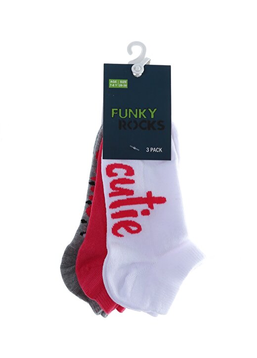 Funky Rocks Çok Renkli Kız Çocuk Patik Çorap FUNKY CUTIE 1