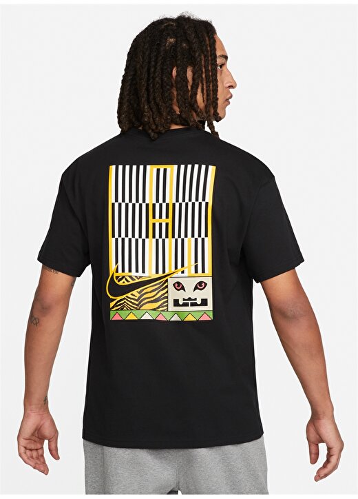 Nike Bisiklet Yaka Düz Siyah Erkek T-Shirt DQ1881-010 LBJ M NK TEE LOGO 2