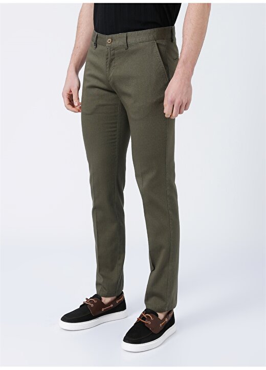 Privé 4B0122200061 Normal Bel Slim Fit Yeşil Erkek Pantolon 3
