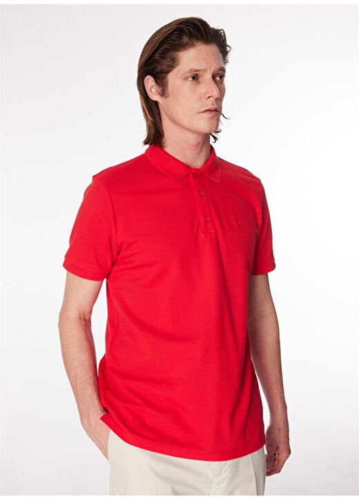 Fabrika Comfort Kırmızı Erkek Polo Yaka Basic Polo T-Shirt CM NOBRO K CEPSIZ 3