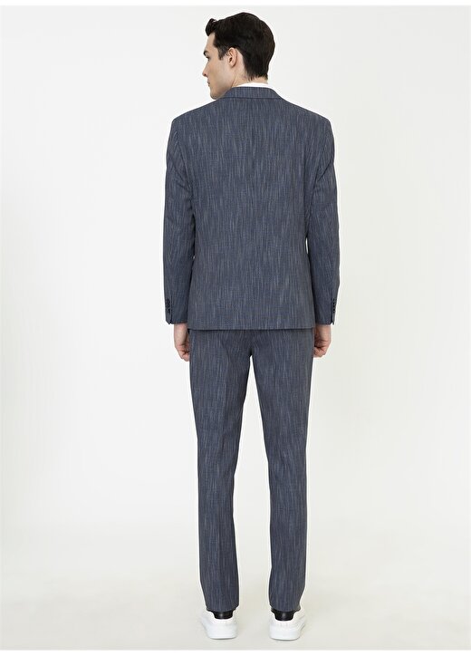 Pierre Cardin E19298/ST Mono Yaka Normal Bel Slim Fit Mikro Açık Lacivert Erkek Takım Elbise 4