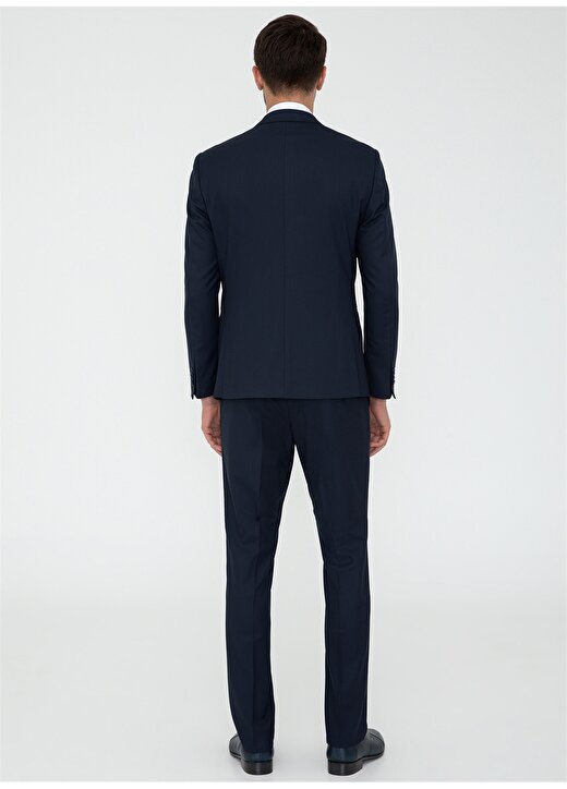 Pierre Cardin N00040/ST Mono Yaka Normal Bel Slim Fit Düz Lacivert Erkek Takım Elbise 4