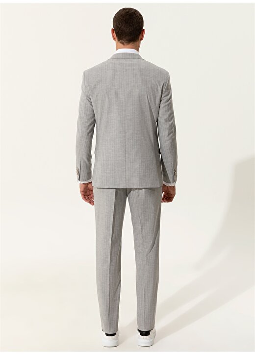 Pierre Cardin T19102/EXT Kırlangıç Yaka Normal Bel Extra Slim Mikro Gri Erkek Takım Elbise 4