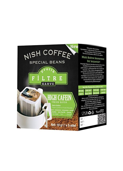 Nish Pratik Filtre Kahve Yüksek Kafein 1
