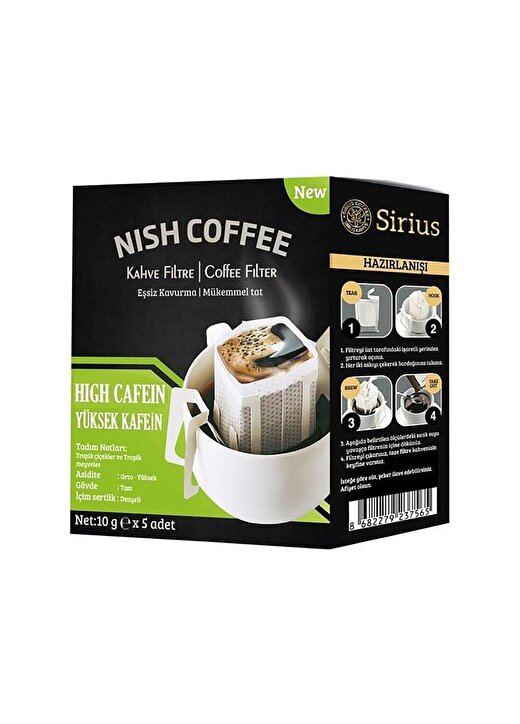 Nish Pratik Filtre Kahve Yüksek Kafein 4