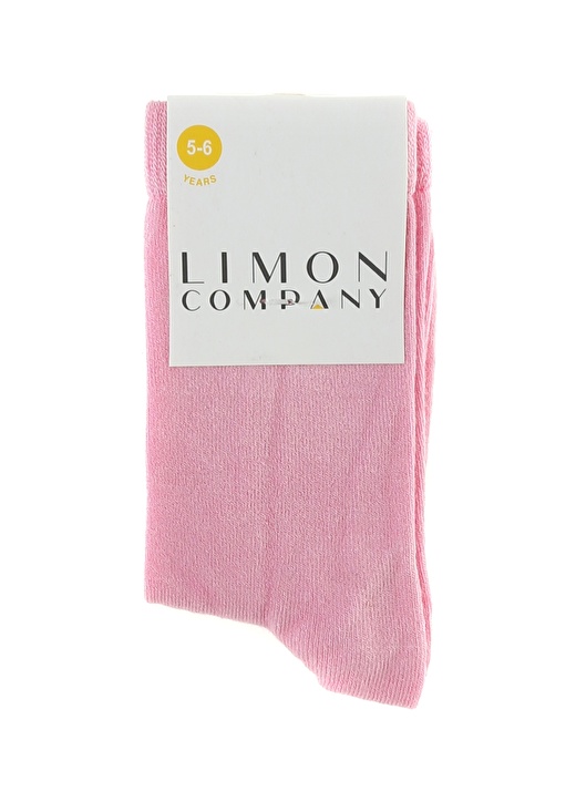 Limon Pembe Kız Çocuk Soket Çorap BAMBU1494 1