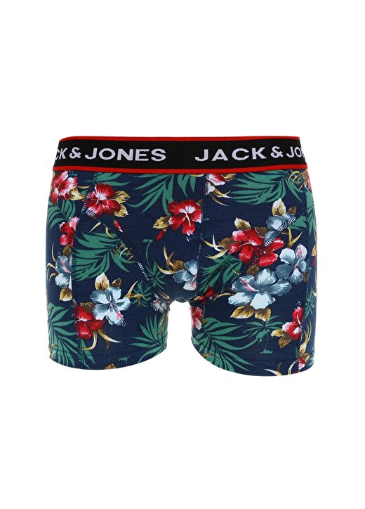 Jack & Jones 12225697_Jaclittle Trunks Try Normal Bel Desenli Koyu Yeşil Erkek Boxer 1