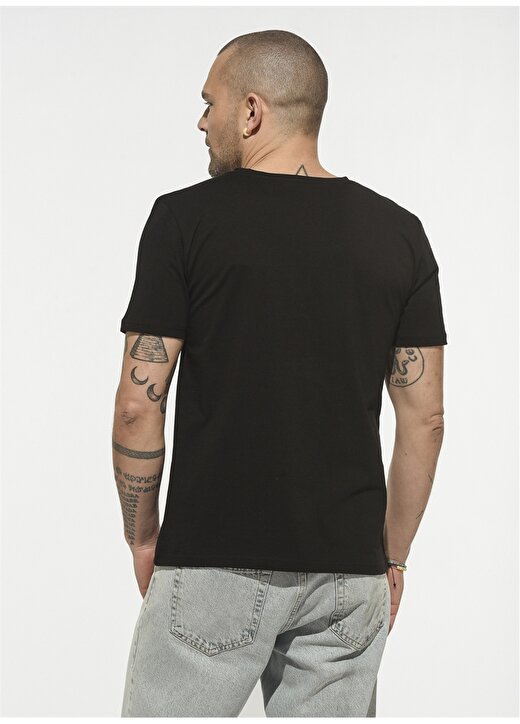 People By Fabrika Siyah Erkek T-Shirt PFESS22TS0030 4