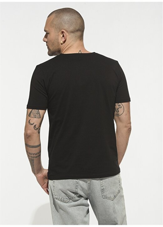 People By Fabrika Siyah Erkek T-Shirt PFESS22TS0068 4