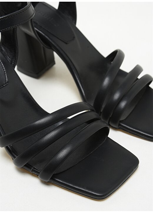 F By Fabrika Siyah Kadın Kalın Topuklu Ayakkabı KESTEN 4