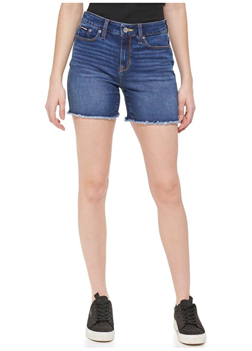 Dkny Jeans Yüksek Bel Mom Fit Kadın Denim Şort E21W0706 3