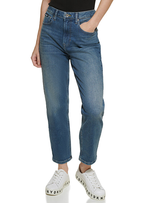 Dkny Jeans Yüksek Bel Regular Straight  Kadın Denim Pantolon E2RK0780 1