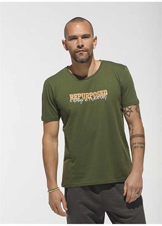 People By Fabrika Yeşil Erkek T-Shirt PFESS22TS0059 1