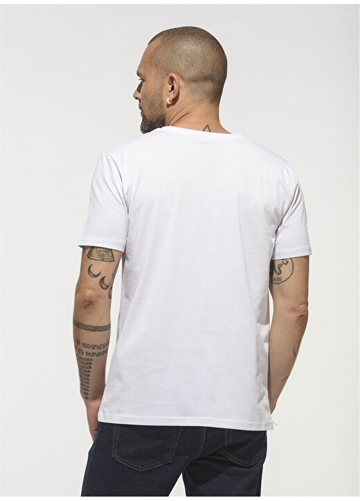 People By Fabrika PFESS22TS0070 Beyaz Erkek T-Shirt 3