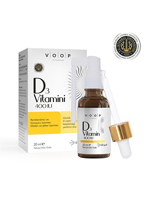 VOOP Vitamin D3 400 IU Sprey-Damla 20 Ml 1