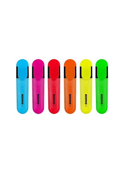 Kores Çok Renkli Çocuk Kalem Seti Fosforlu Kalem 6'Lı Set 1