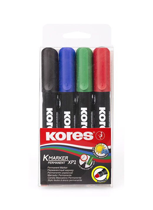 Kores Çok Renkli Çocuk Kalem Seti Yuvarlak Uçlu Kalem 4'lü Set     1