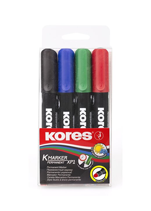 Kores Çok Renkli Çocuk Kalem Seti Yuvarlak Uçlu Kalem 4'Lü Set 1