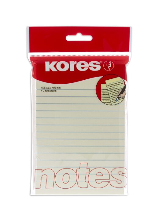 Kores Sarı Çocuk Not Kağıdı I Not Kağıdı 150X100mm 100 Yaprak 1
