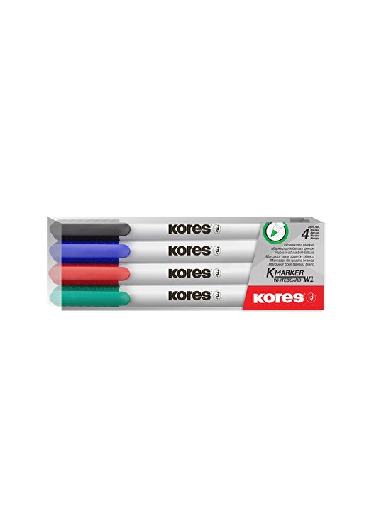 Kores Çok Renkli Çocuk Kalem Seti Tahta Kalemi Fiber Uçlu 4'Lü Set 1