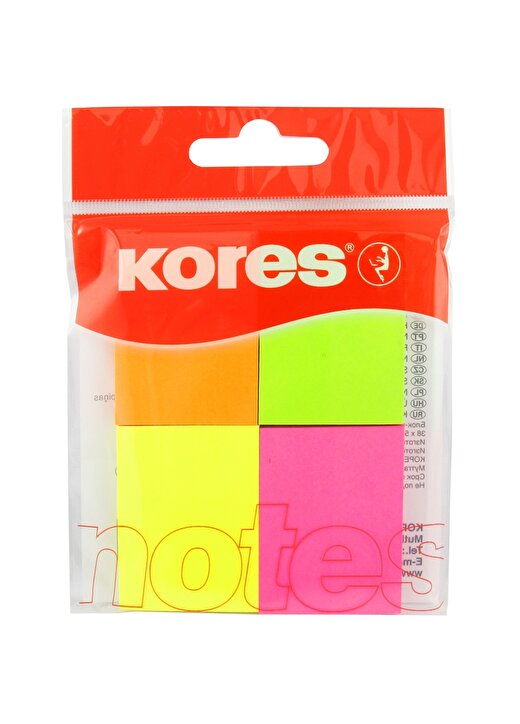 Kores Çok Renkli Çocuk Not Kağıdı Not Kağıdı 40X50mm 1