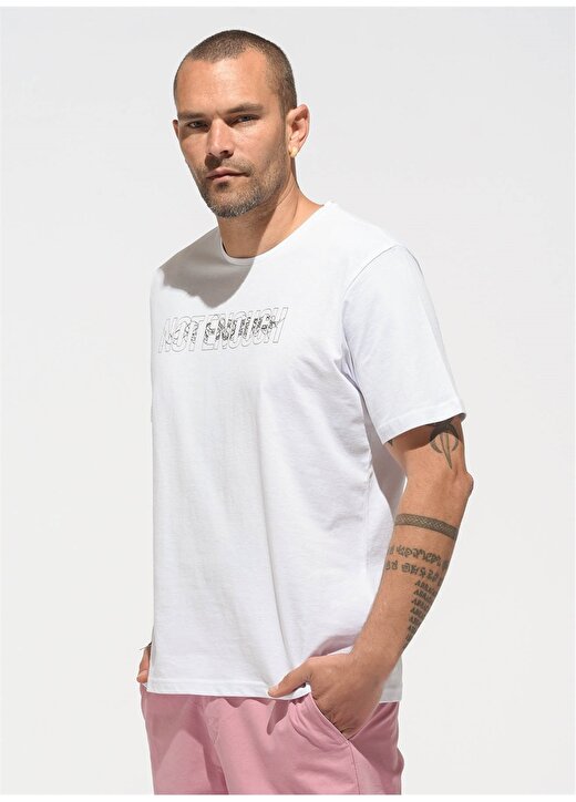People By Fabrika Beyaz Erkek T-Shirt PFESS22TS0098 4