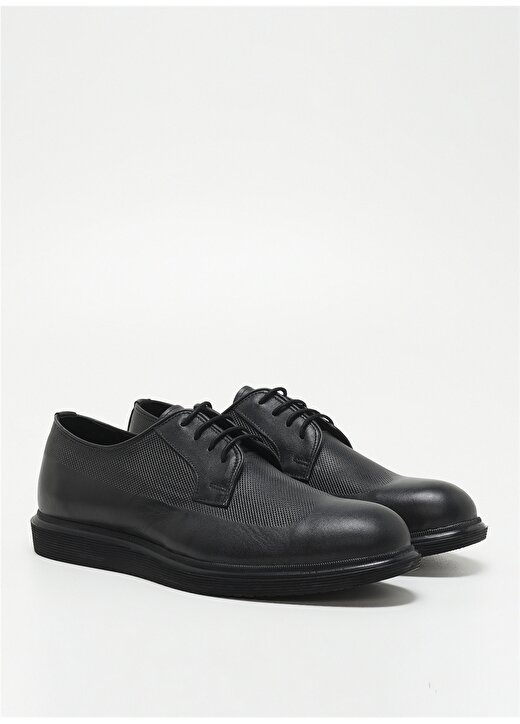 F By Fabrika Deri Siyah Erkek Klasik Ayakkabı CAMPLE 2