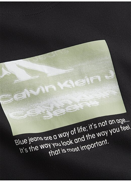 Calvin Klein Jeans Siyah Erkek Bisiklet Yaka Düz T-Shirt J30J320186-BEH_ABSTRACT PHOTOPRINT 2