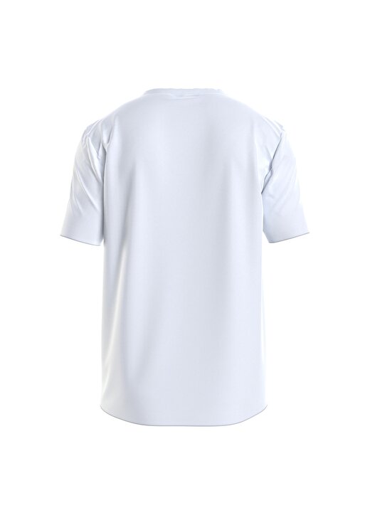 Calvin Klein Jeans Beyaz Erkek Bisiklet Yaka Düz T-Shirt J30J320192-YAF_DYNAMIC CK CONTRAST 4