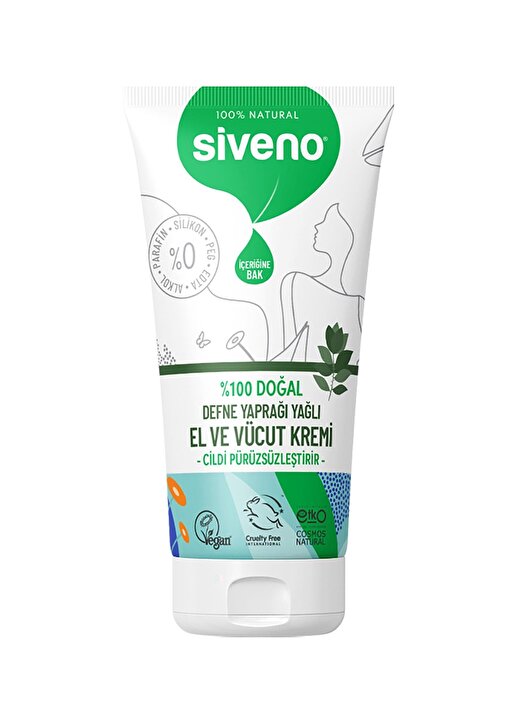 Siveno %100 Doğal El Ve Vücut Kremi -Defne Yaprağı Yağlı 50 Ml 1